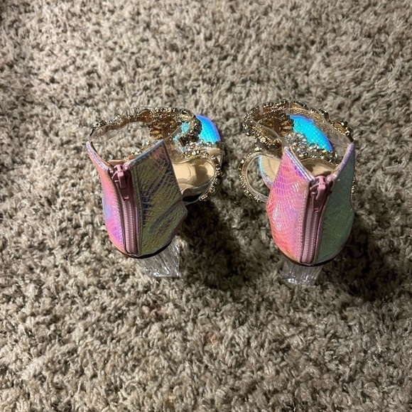 Azalea Wang Keeping It Real Chunky Heels Sandal Mermaid - Picture 6 of 8